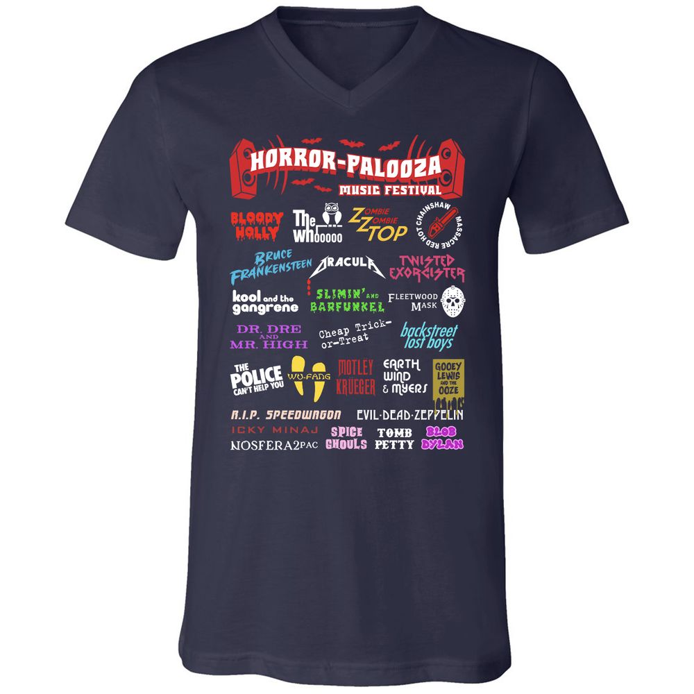 Unisex V-Neck T-Shirt - Y9S25CJW - Navy - 2