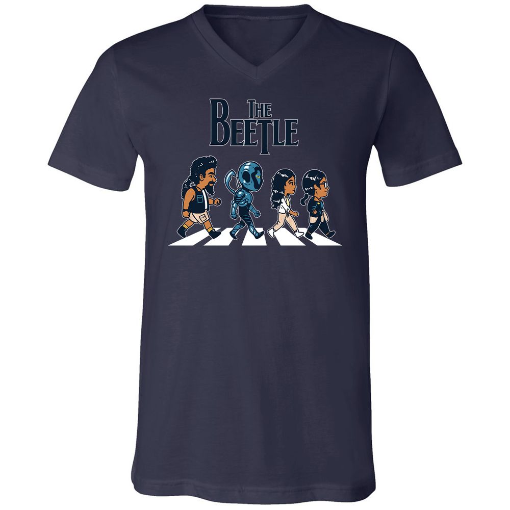 Unisex V-Neck T-Shirt - XG58SH2Y - Navy - 2