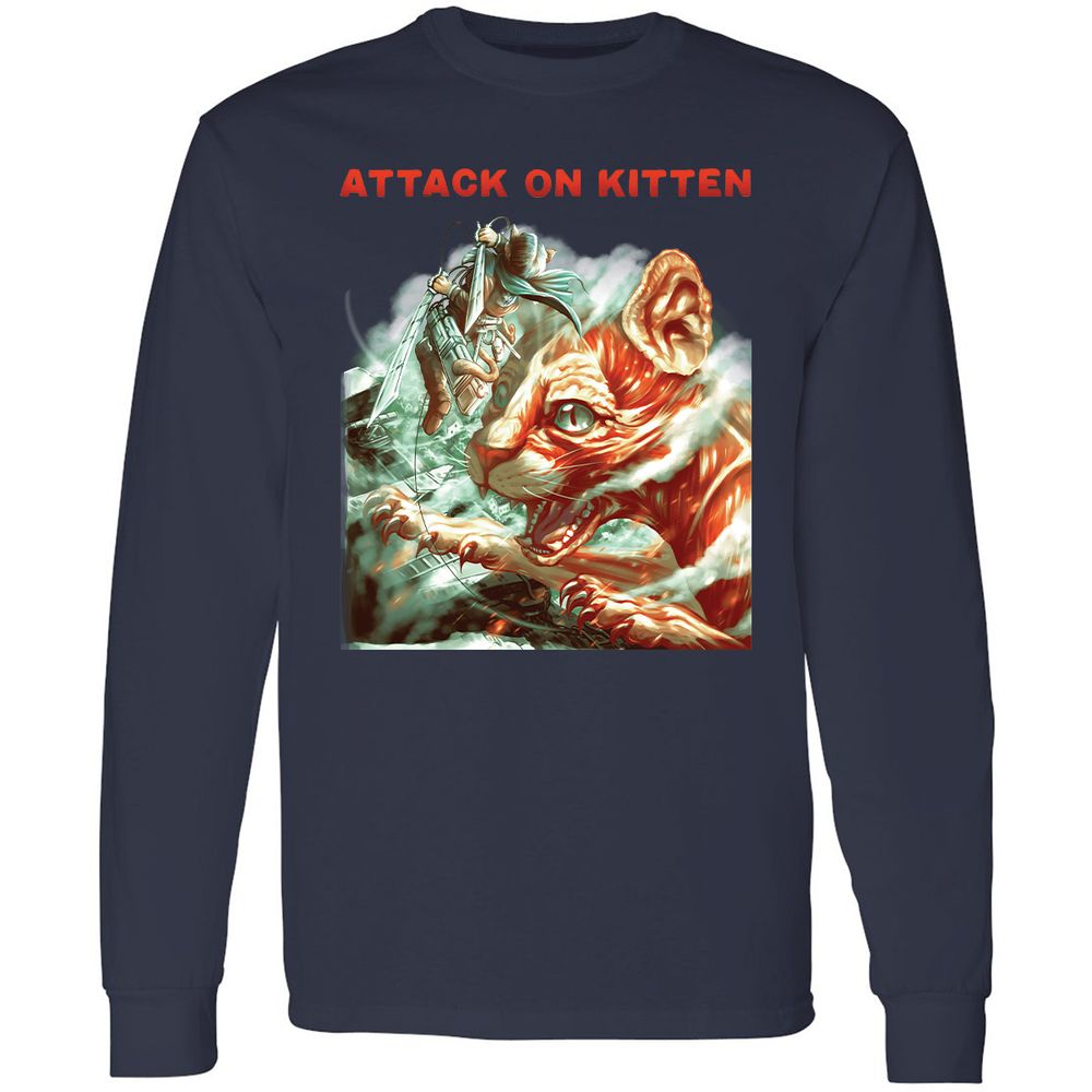 Long Sleeve T-Shirt - RUHAV6WC - Navy - 2