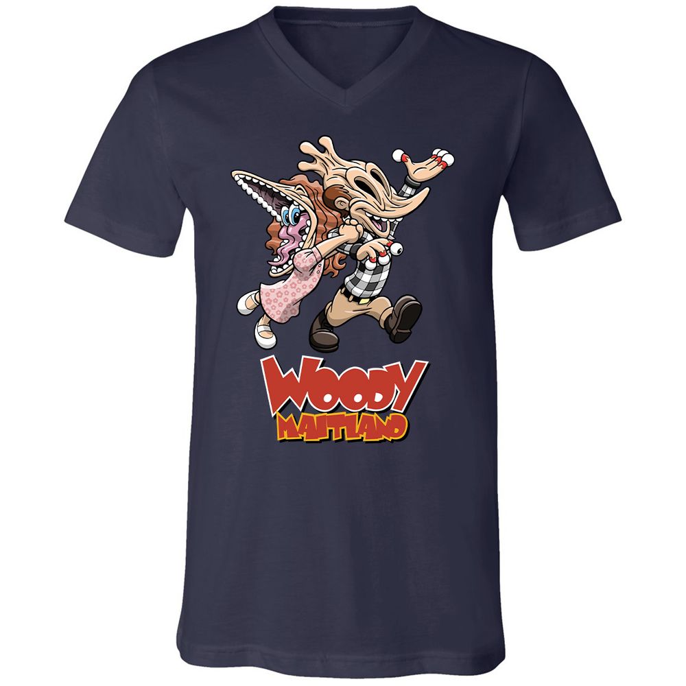 Unisex V-Neck T-Shirt - VE426VRT - Navy - 2