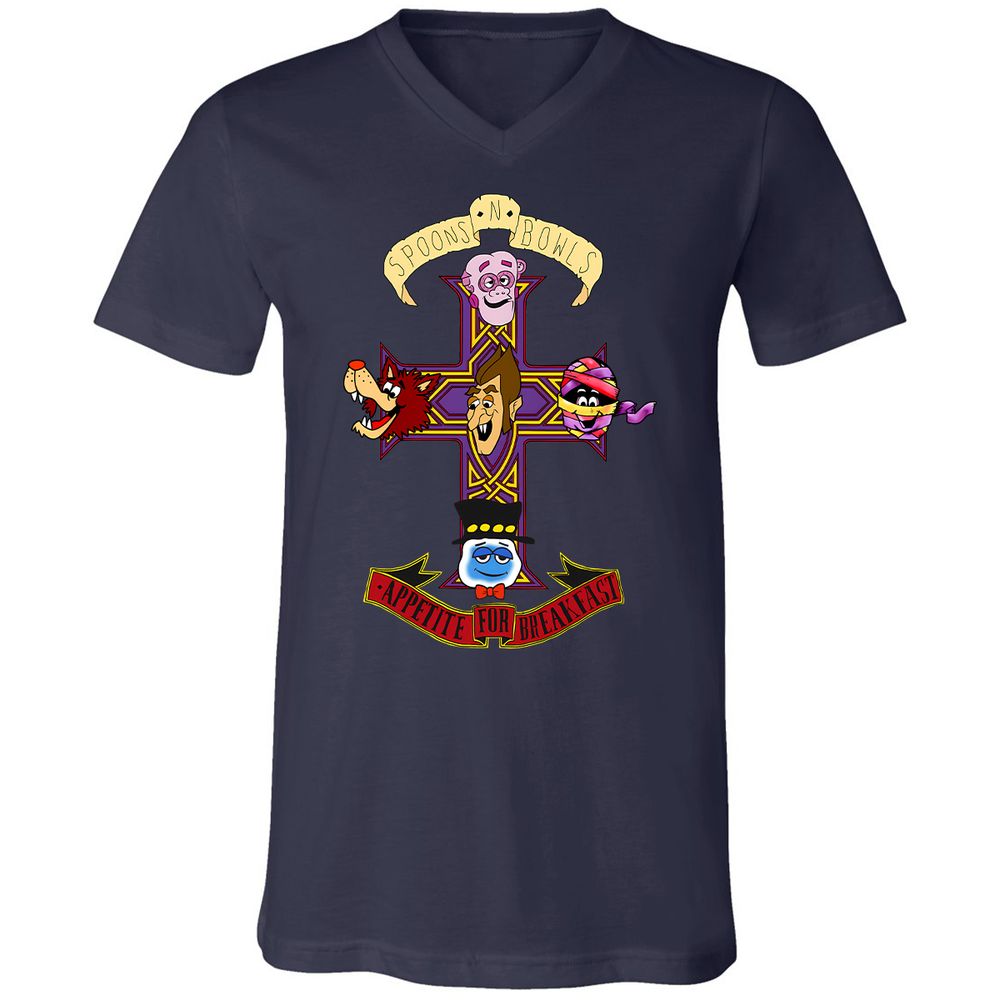Unisex V-Neck T-Shirt - KYAQQT5S - Navy - 2
