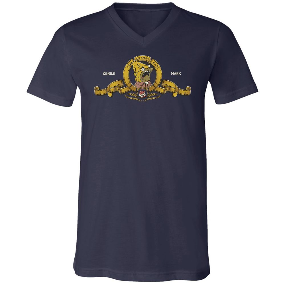 Unisex V-Neck T-Shirt - 25UAP1FJ - Navy - 2