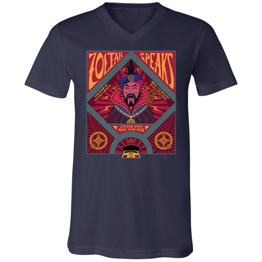 Unisex V-Neck T-Shirt - 6ZF713BD - Navy - 2