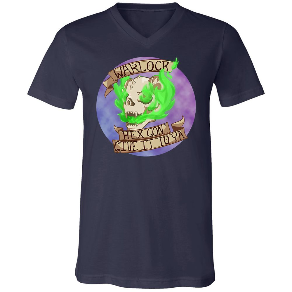 Unisex V-Neck T-Shirt - JJSA7Z5Y - Navy - 2