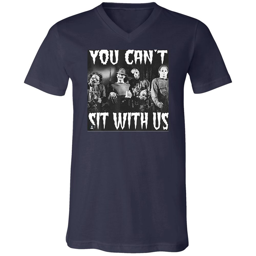 Unisex V-Neck T-Shirt - DNK2J5Q8 - Navy - 2