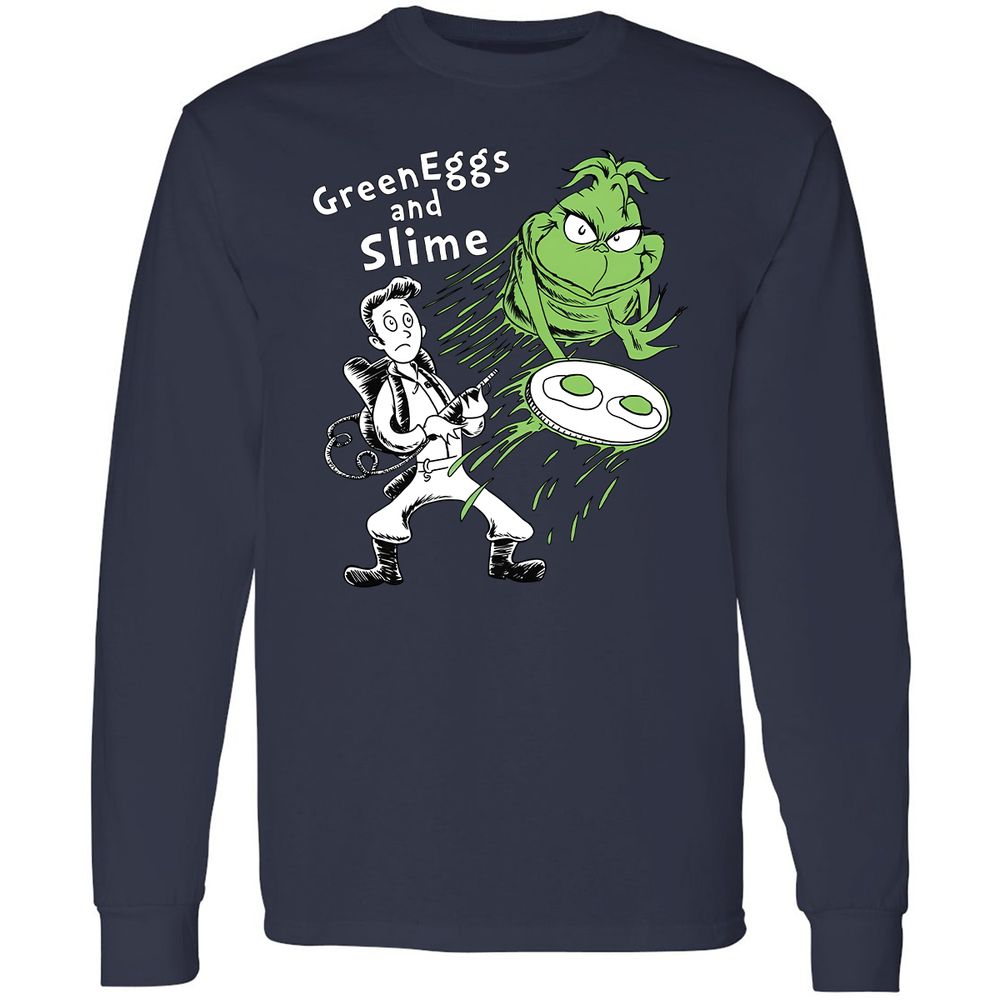 Long Sleeve T-Shirt - Q482HNZJ - Navy - 2