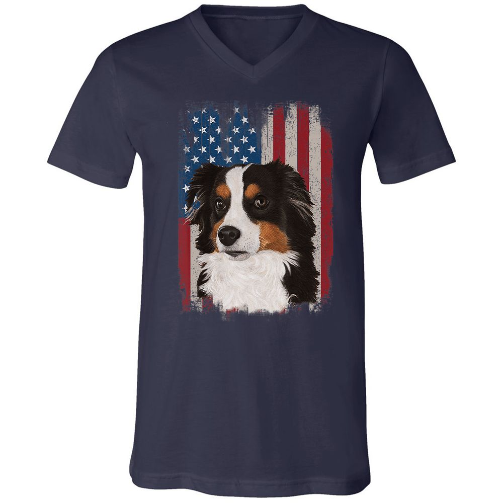 Unisex V-Neck T-Shirt - 1FRJDT65 - Navy - 2