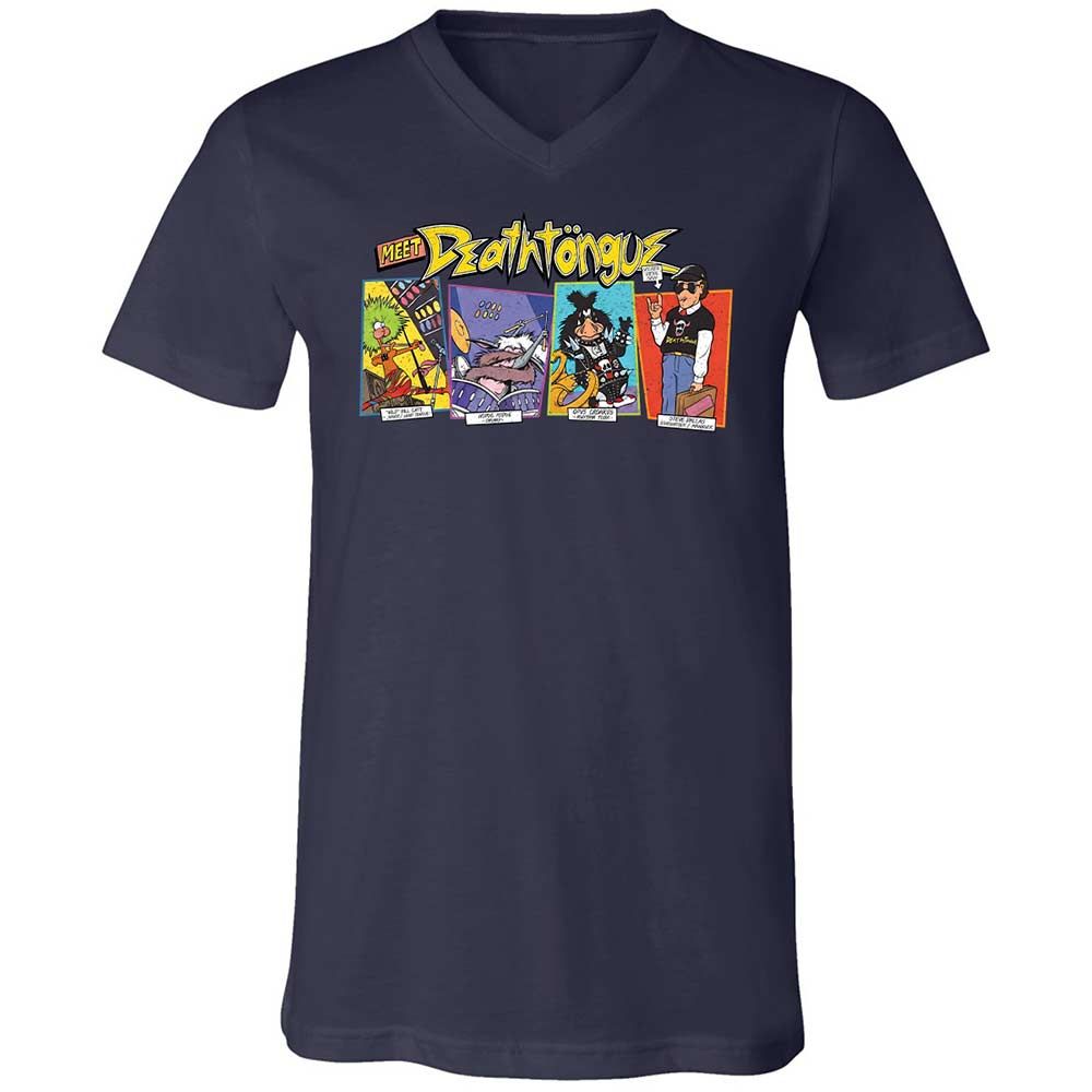 Unisex V-Neck T-Shirt - G6F9M4P6 - Navy - 2