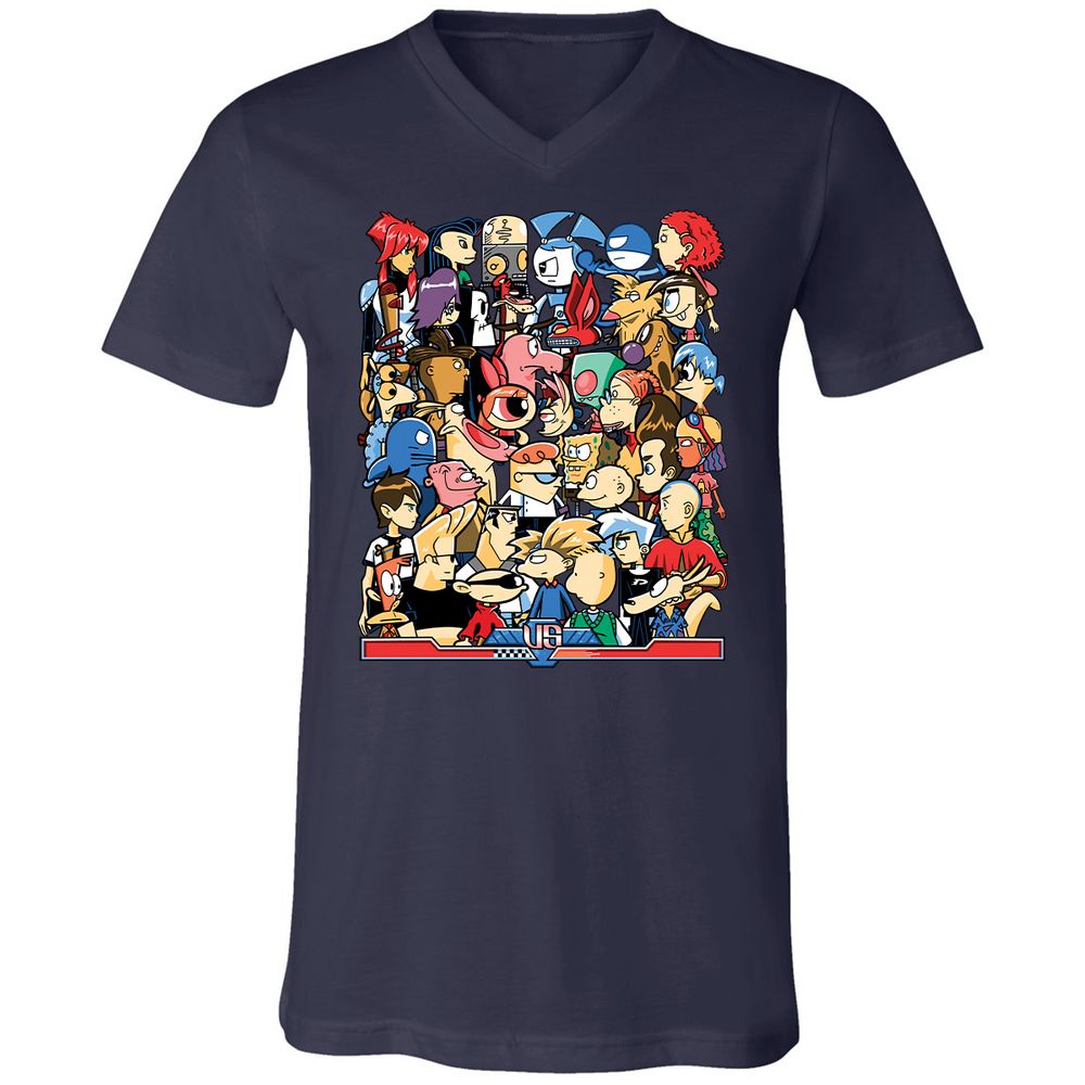 Unisex V-Neck T-Shirt - 5JV6KJVH - Navy - 2