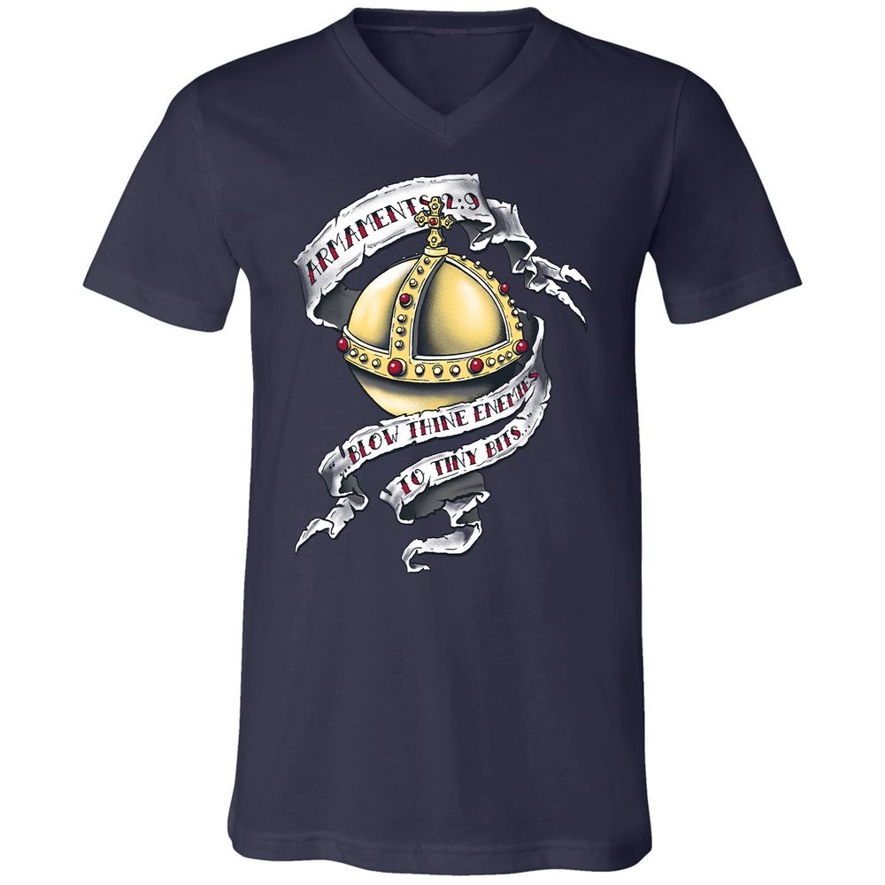Unisex V-Neck T-Shirt - GUFTG1GP - Navy - 2