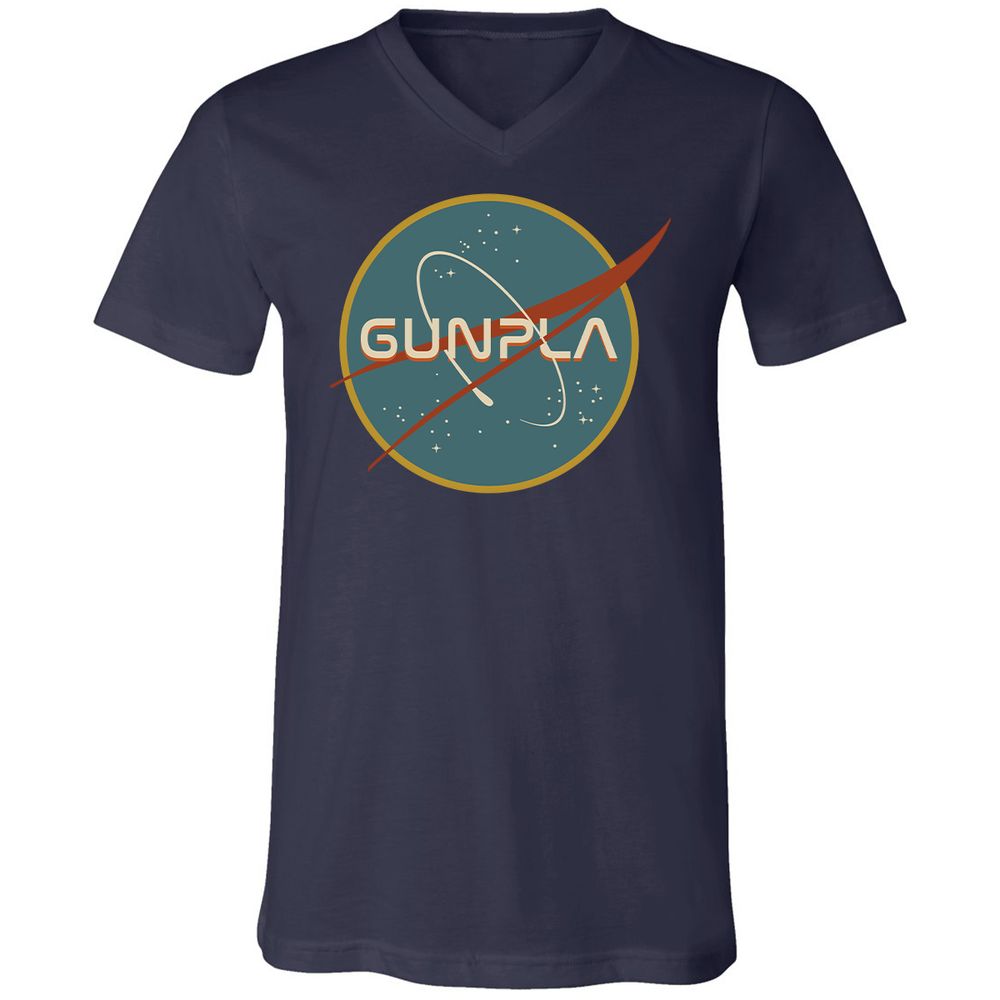Unisex V-Neck T-Shirt - RKJS7137 - Navy - 2