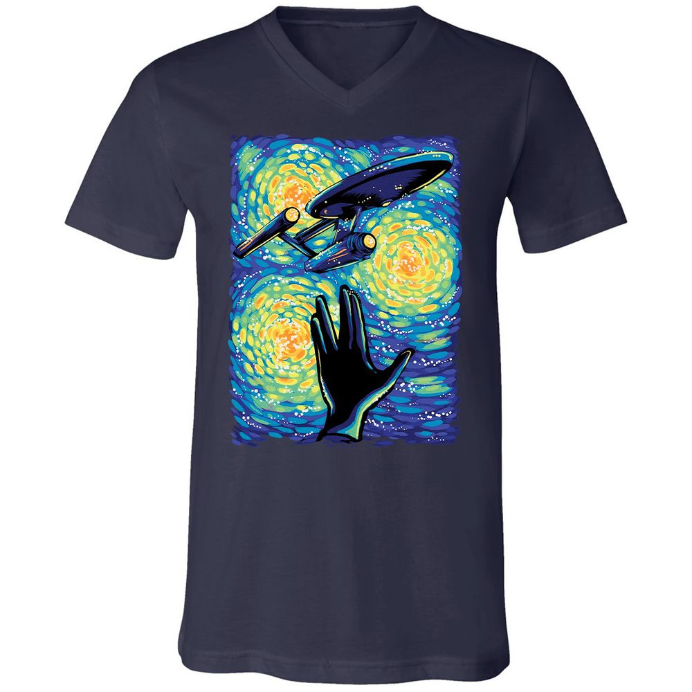 Unisex V-Neck T-Shirt - EJ86WJ24 - Navy - 2