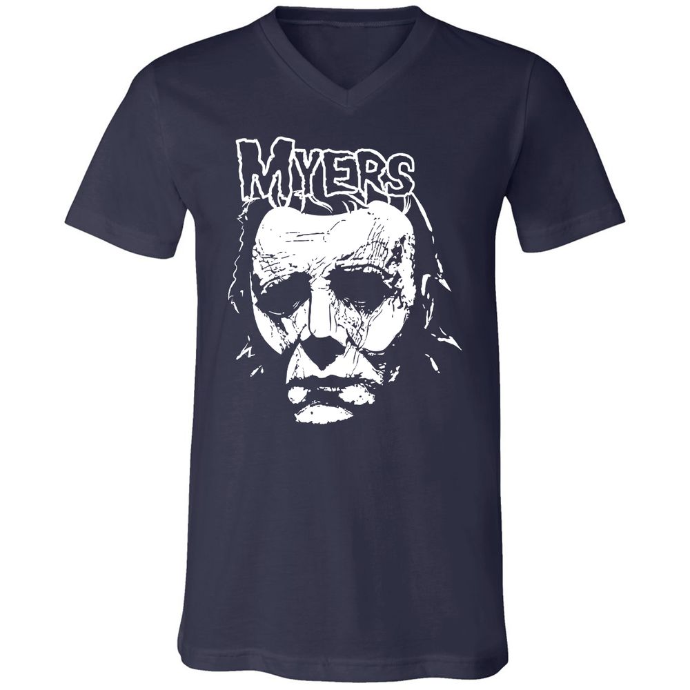 Unisex V-Neck T-Shirt - 5ZD1UXVM - Navy - 2