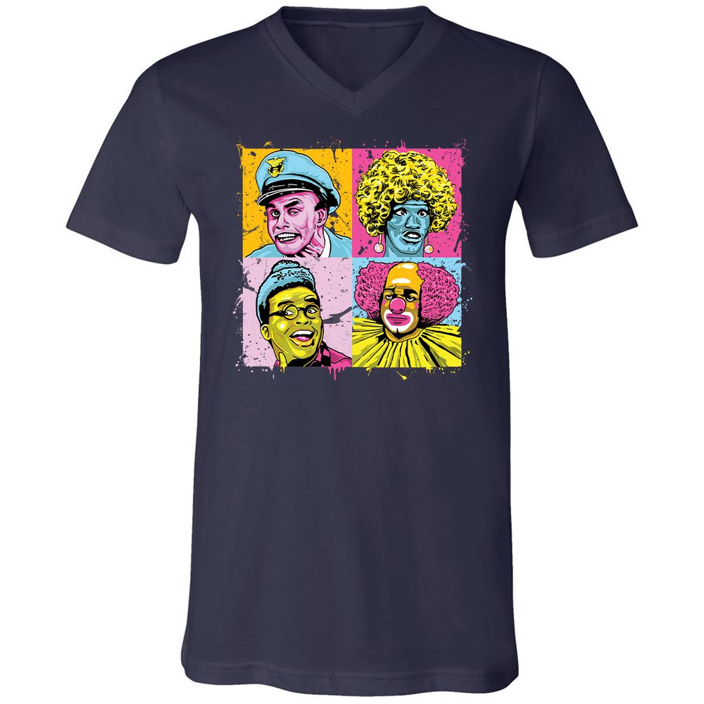 Unisex V-Neck T-Shirt - RRNSPXW5 - Navy - 2