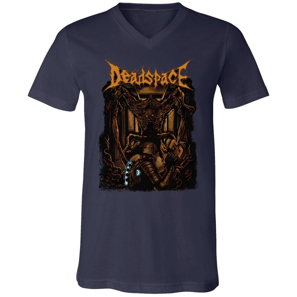 Unisex V-Neck T-Shirt - VZ4WFMSK - Navy - 2