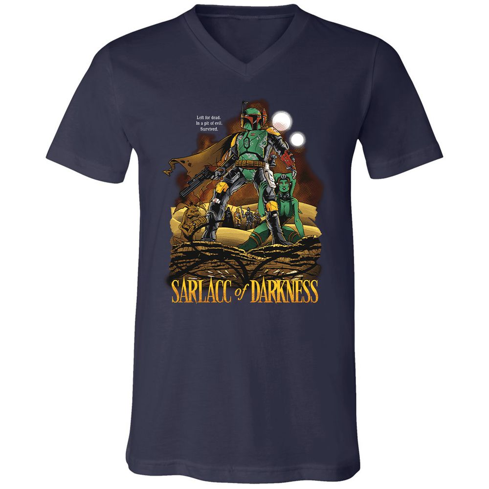 Unisex V-Neck T-Shirt - 91G6G2RL - Navy - 2