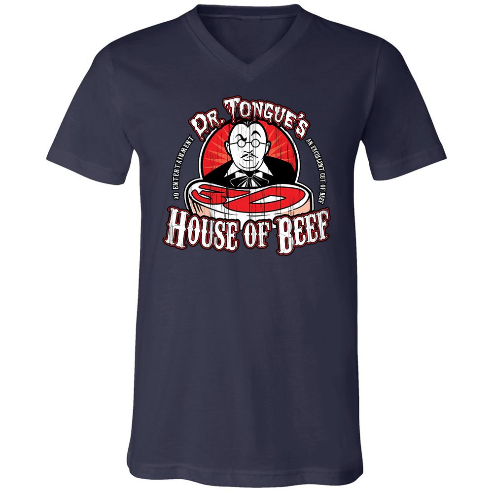 Unisex V-Neck T-Shirt - SBEGY3YB - Navy - 2