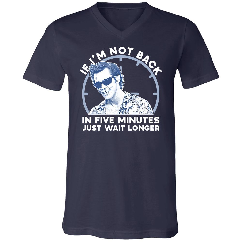 Unisex V-Neck T-Shirt - V52GJ5RZ - Navy - 2