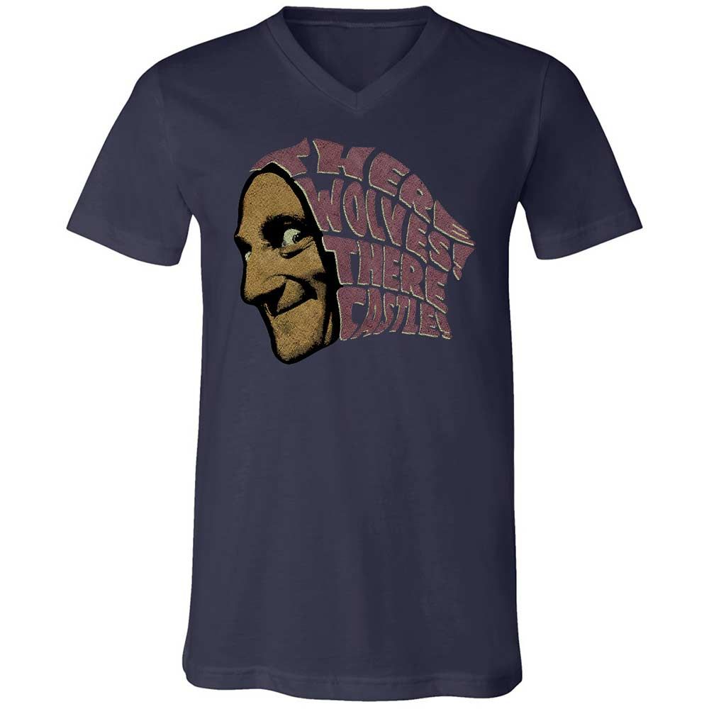 Unisex V-Neck T-Shirt - 8KGJX2QM - Navy - 2