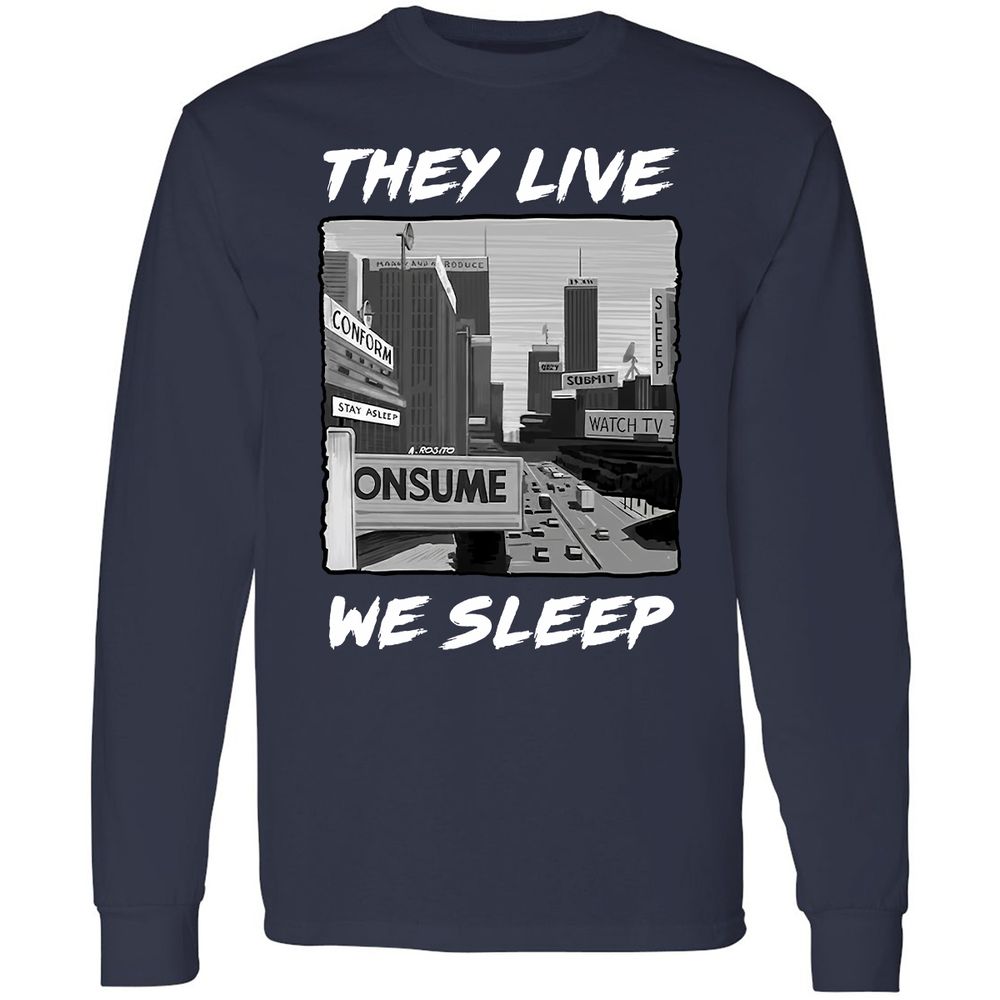 Long Sleeve T-Shirt - NJ45MVPN - Navy - 2