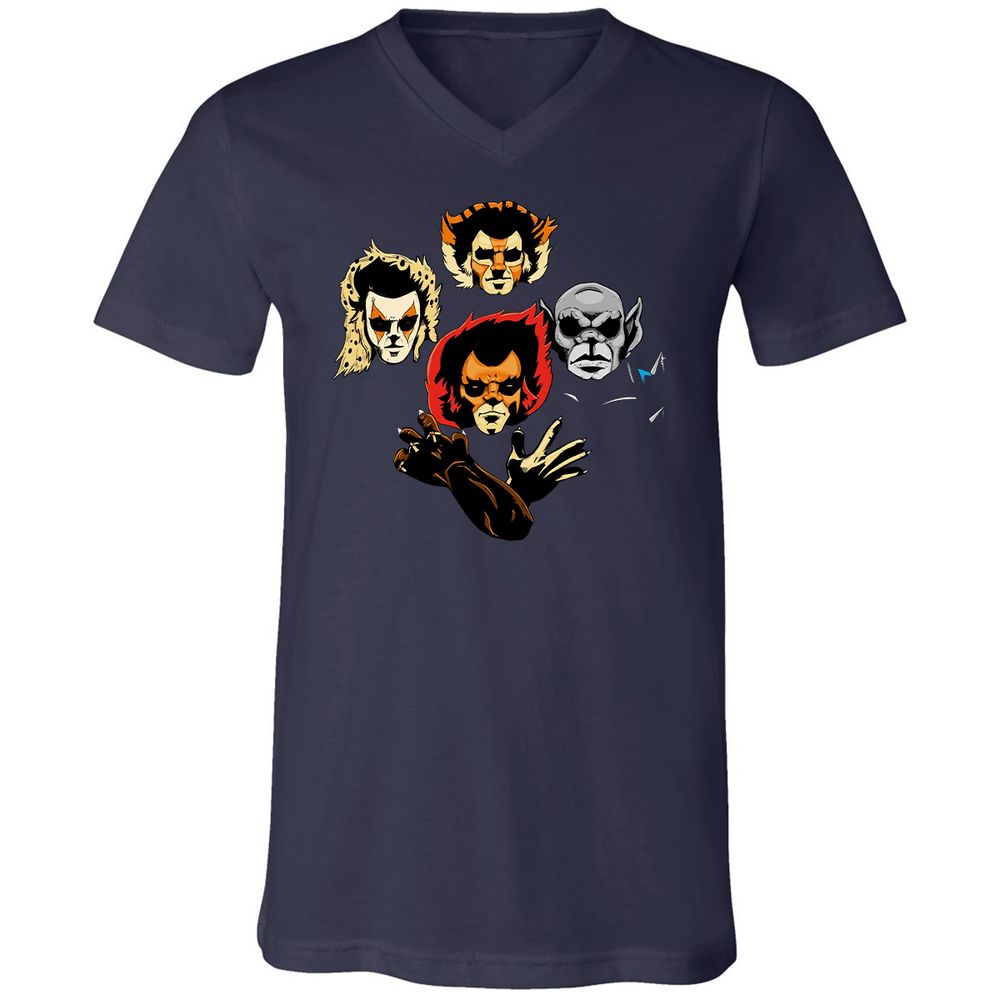 Unisex V-Neck T-Shirt - 4PLA6T9G - Navy - 2