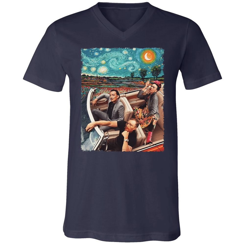 Unisex V-Neck T-Shirt - 3CML4UKD - Navy - 2