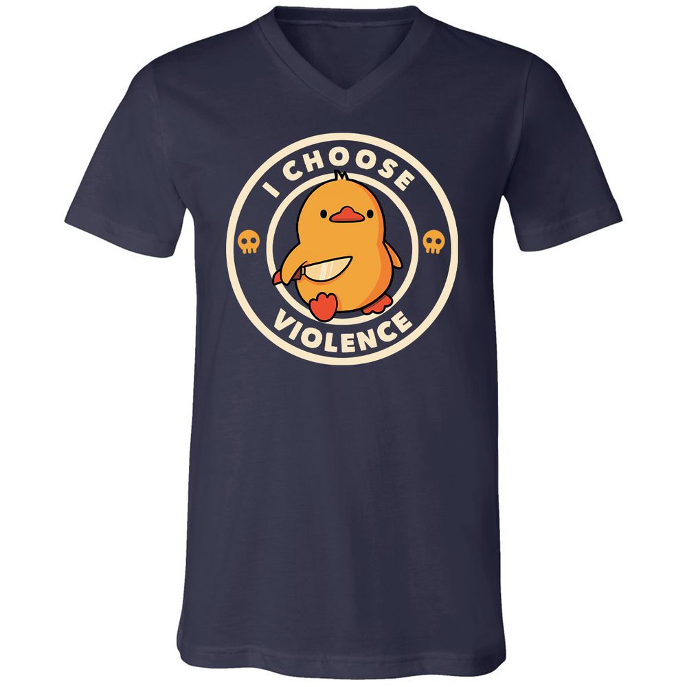 Unisex V-Neck T-Shirt - K9V2VAXA - Navy - 2