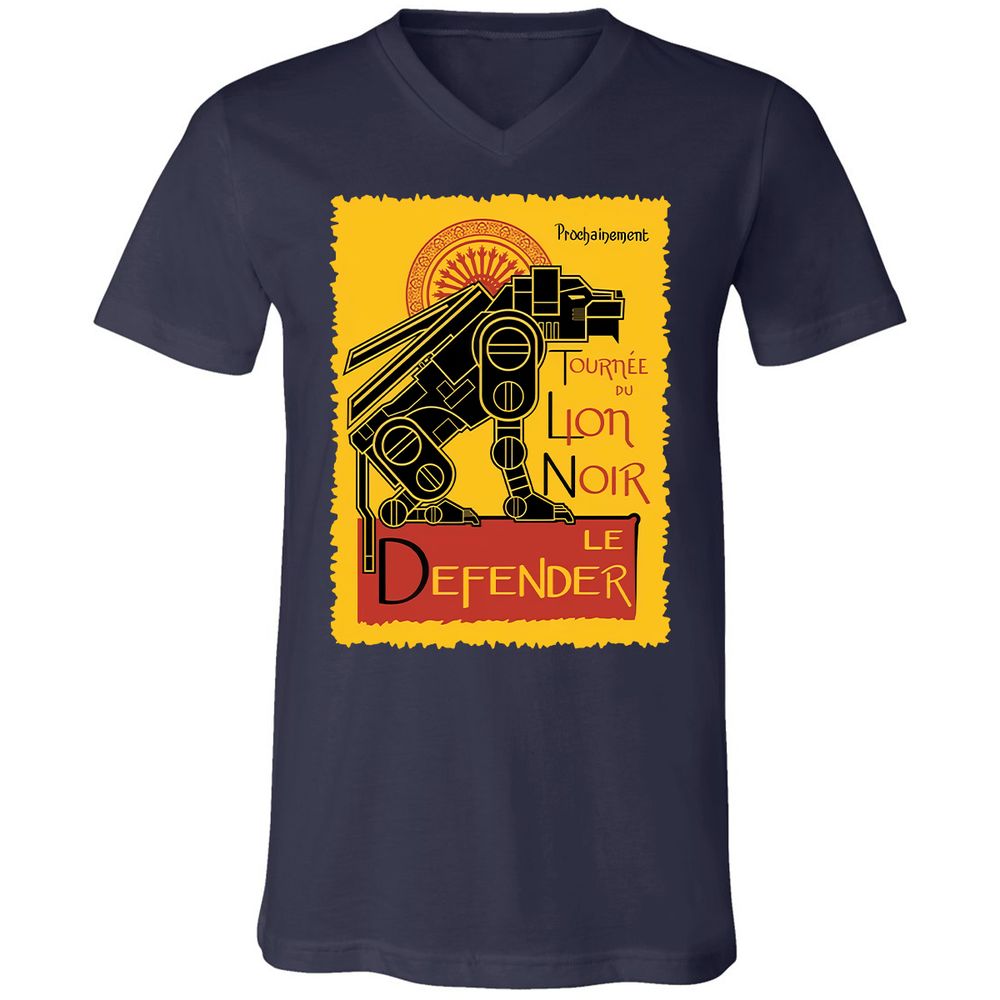 Unisex V-Neck T-Shirt - 4RLULENJ - Navy - 2