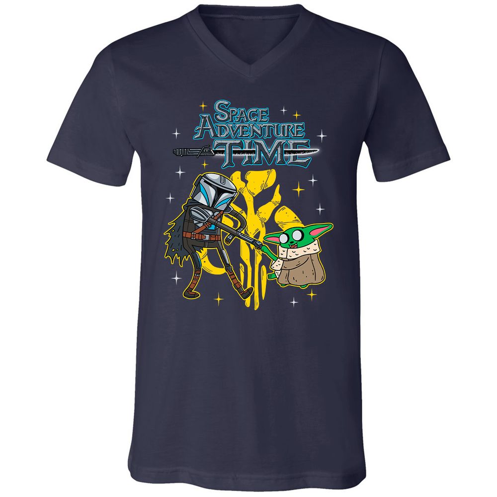 Unisex V-Neck T-Shirt - MNC3DDDJ - Navy - 2