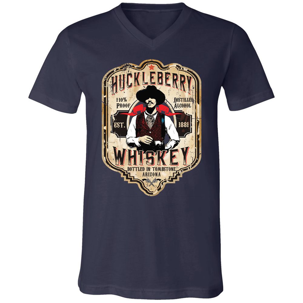 Unisex V-Neck T-Shirt - 2D9RNFH2 - Navy - 2