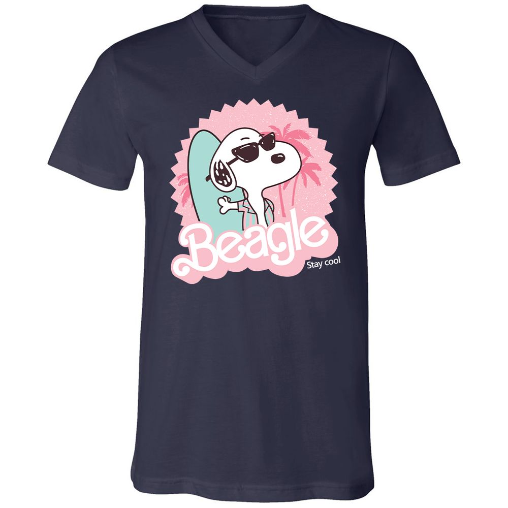 Unisex V-Neck T-Shirt - MP4NN8EC - Navy - 2