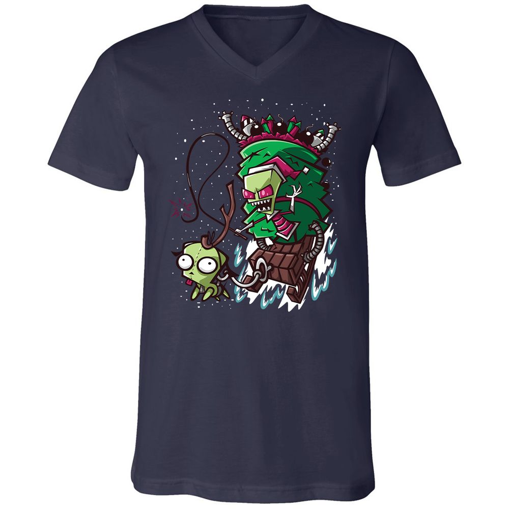 Unisex V-Neck T-Shirt - PCYQ5AK1 - Navy - 2