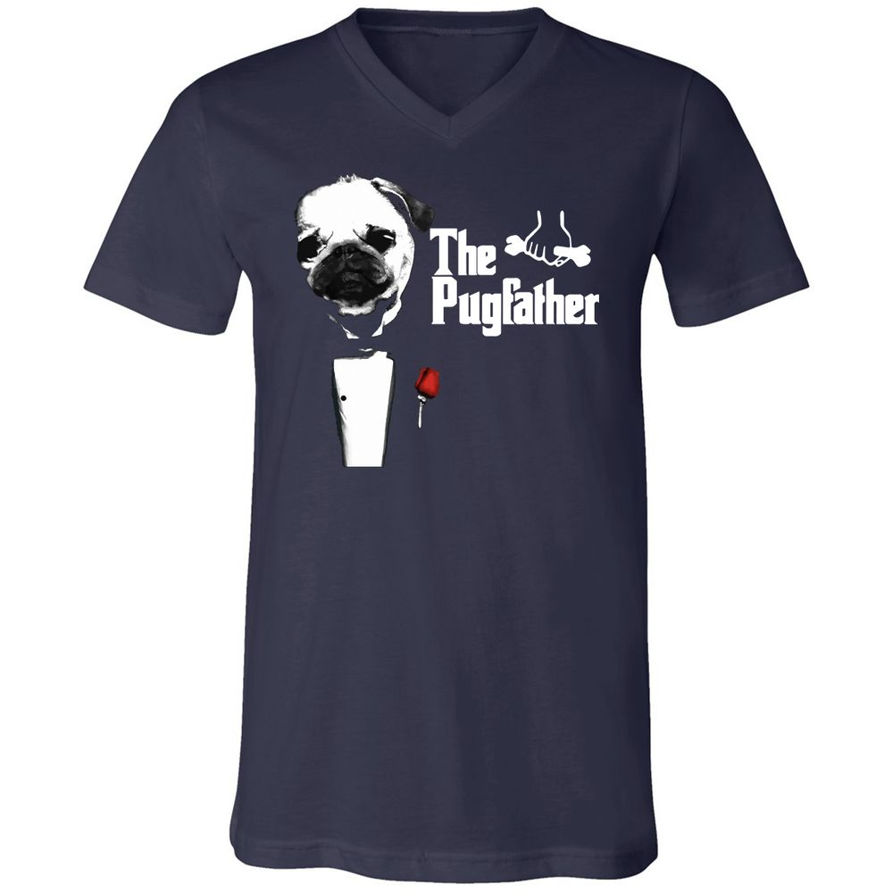 Unisex V-Neck T-Shirt - 3188T2FZ - Navy - 2
