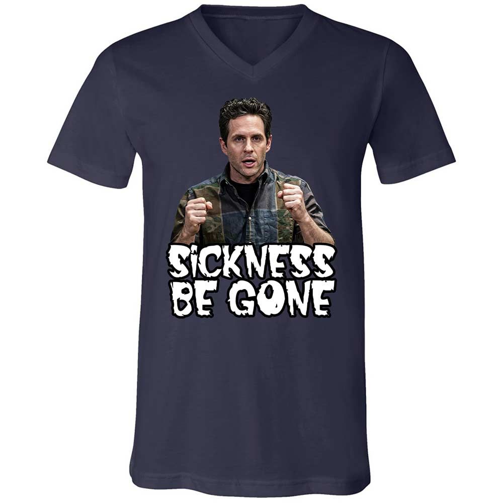 Unisex V-Neck T-Shirt - 5QDSN4E9 - Navy - 2