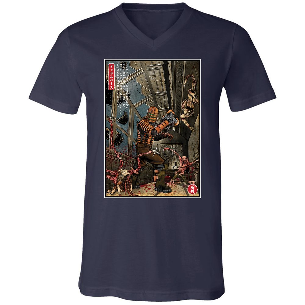 Unisex V-Neck T-Shirt - WCFL5KR1 - Navy - 2