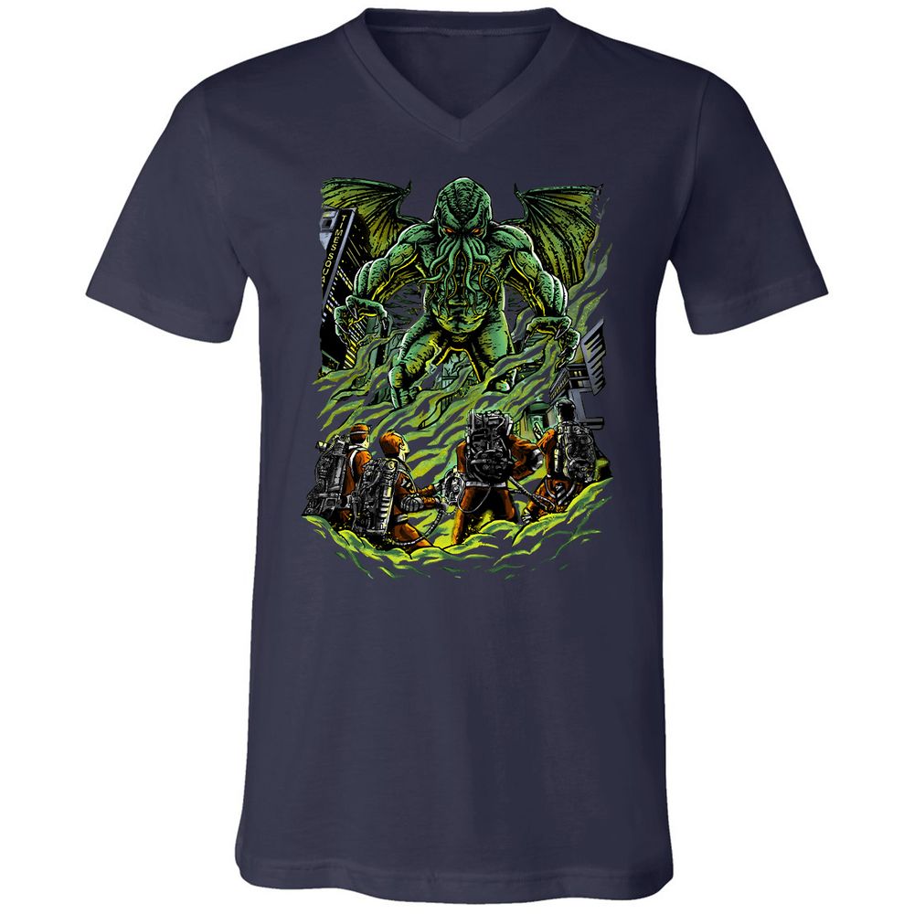 Unisex V-Neck T-Shirt - U43HSAM4 - Navy - 2