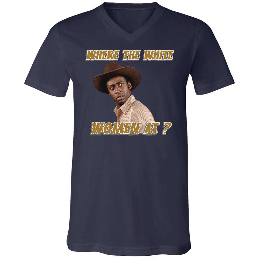 Unisex V-Neck T-Shirt - FYGNUFSF - Navy - 2