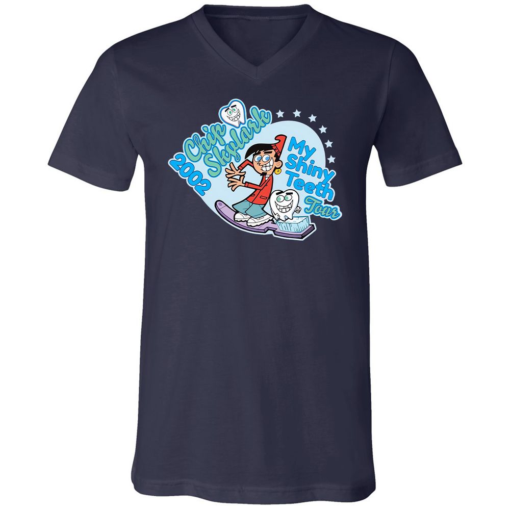 Unisex V-Neck T-Shirt - 5S9KFKLK - Navy - 2