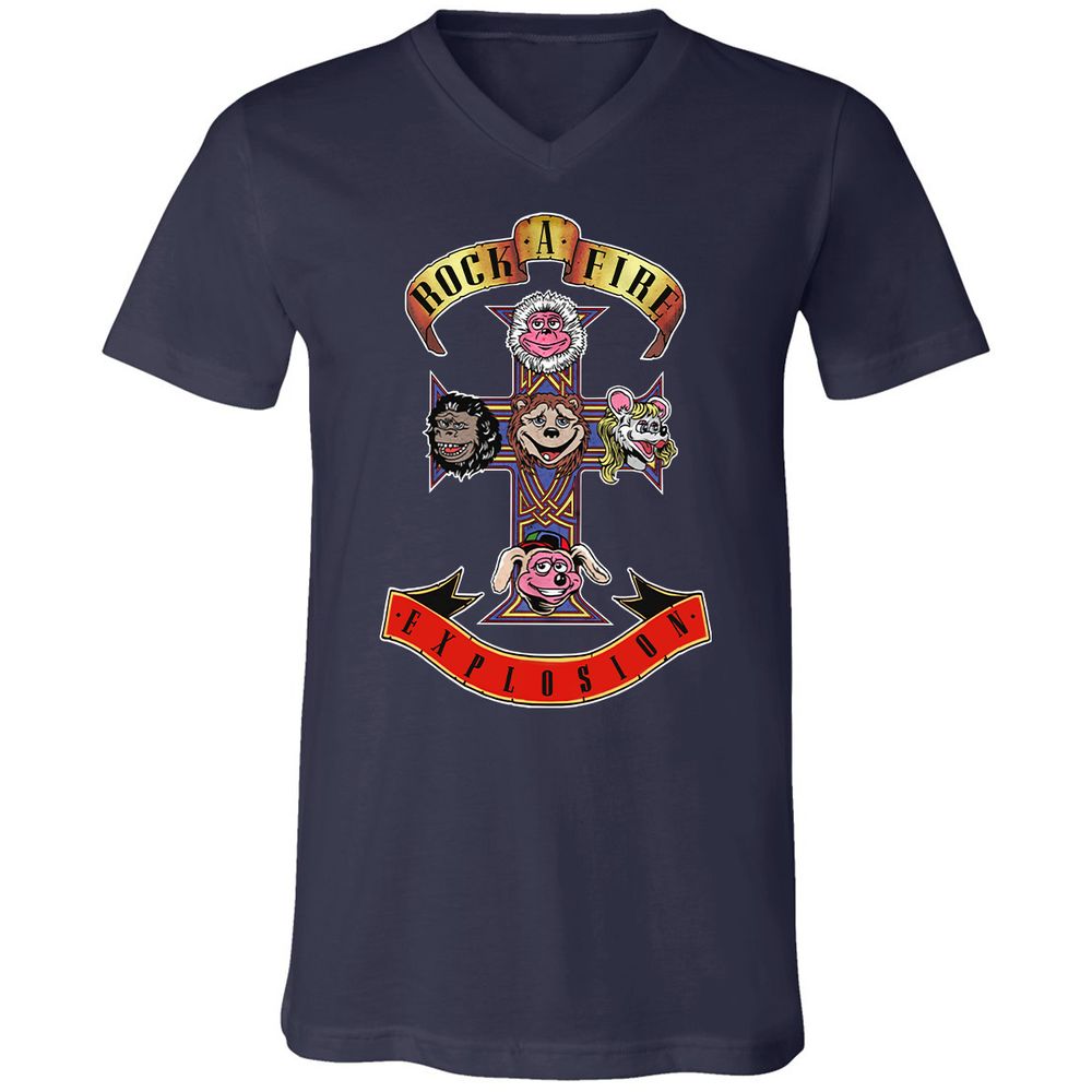 Unisex V-Neck T-Shirt - A41CELKZ - Navy - 2