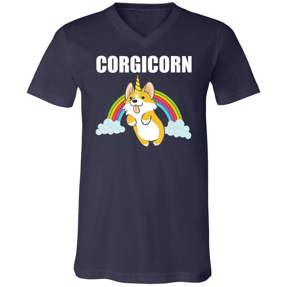 Unisex V-Neck T-Shirt - A6K9J5AZ - Navy - 2