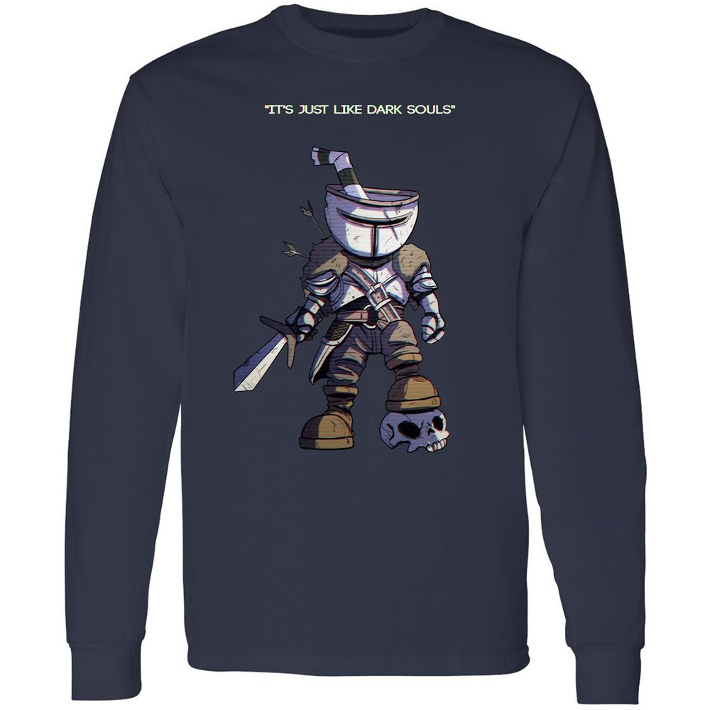 Long Sleeve T-Shirt - QSDZJ2TB - Navy - 2