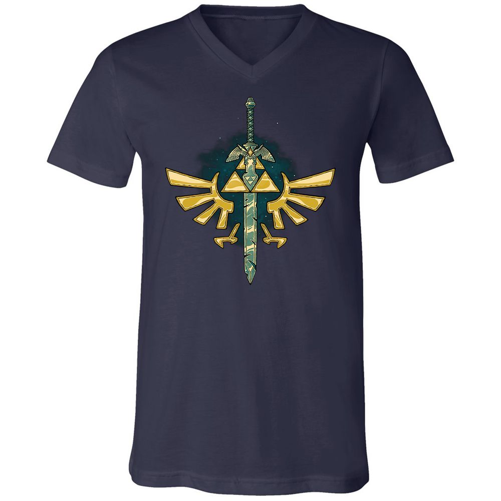 Unisex V-Neck T-Shirt - JHB2CGC4 - Navy - 2