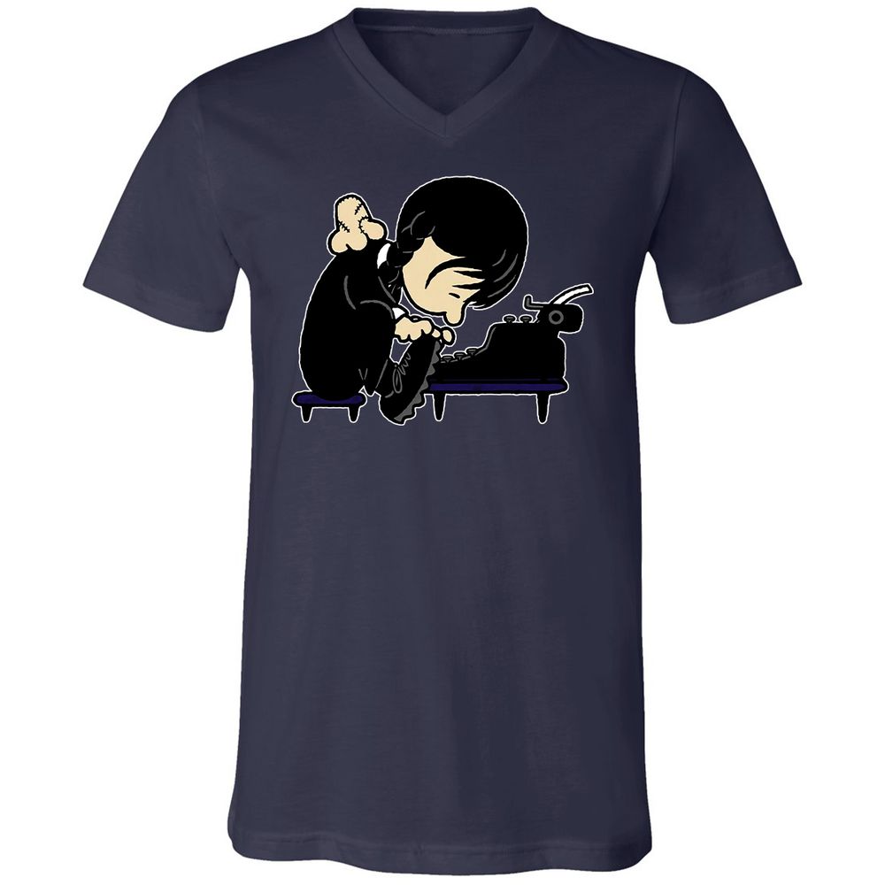 Unisex V-Neck T-Shirt - XN2BHXFV - Navy - 2