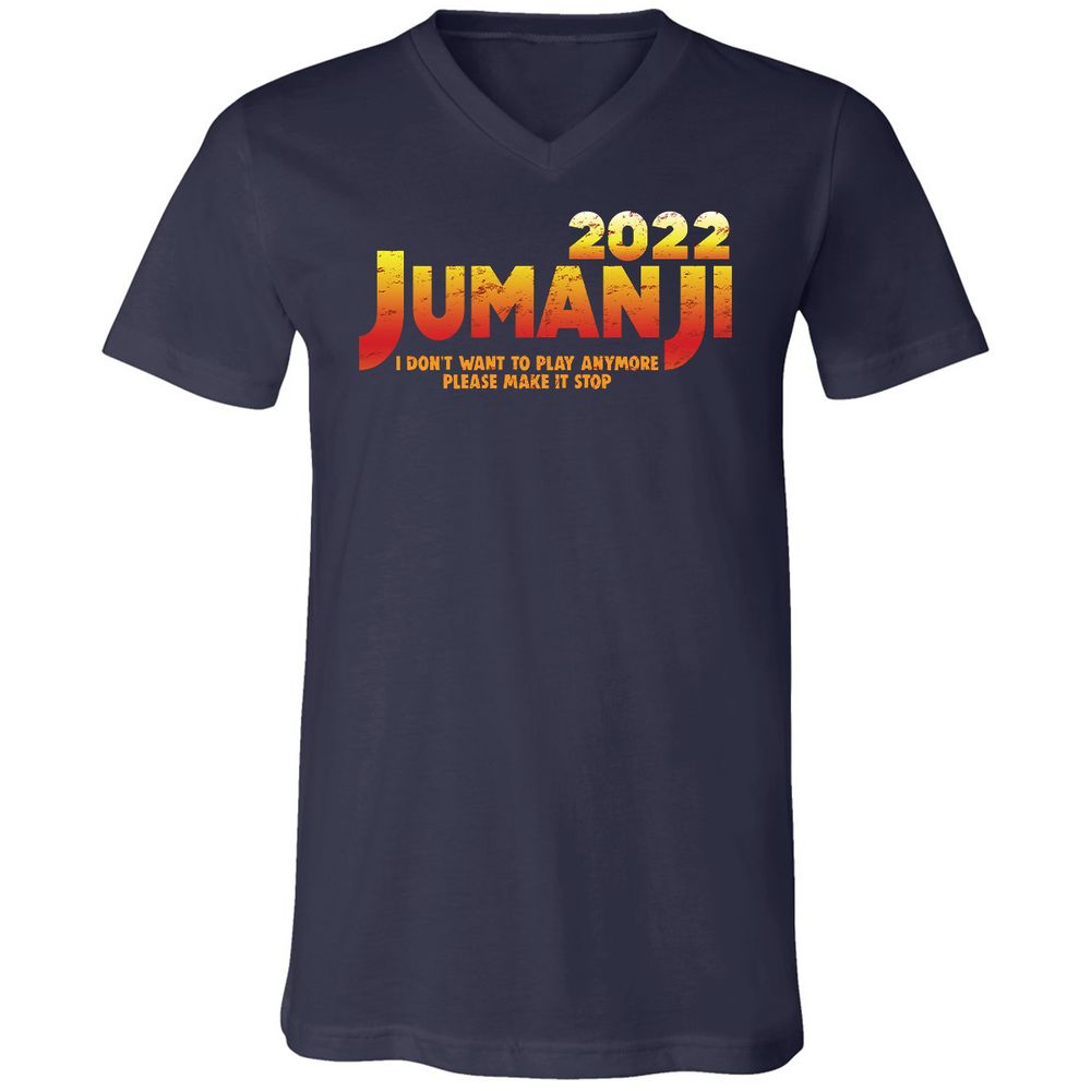 Unisex V-Neck T-Shirt - K5E58FZB - Navy - 2