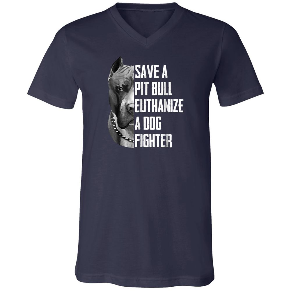 Unisex V-Neck T-Shirt - MUPVT1G3 - Navy - 2