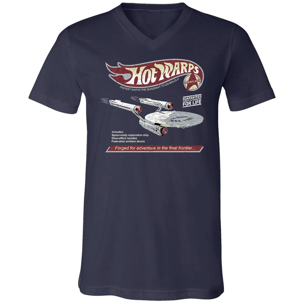 Unisex V-Neck T-Shirt - US63RYY9 - Navy - 2