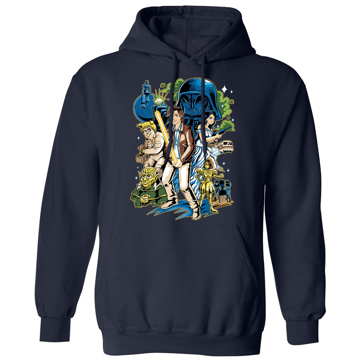 Classic Unisex Hoodie - 835GWA6P - Navy - 2