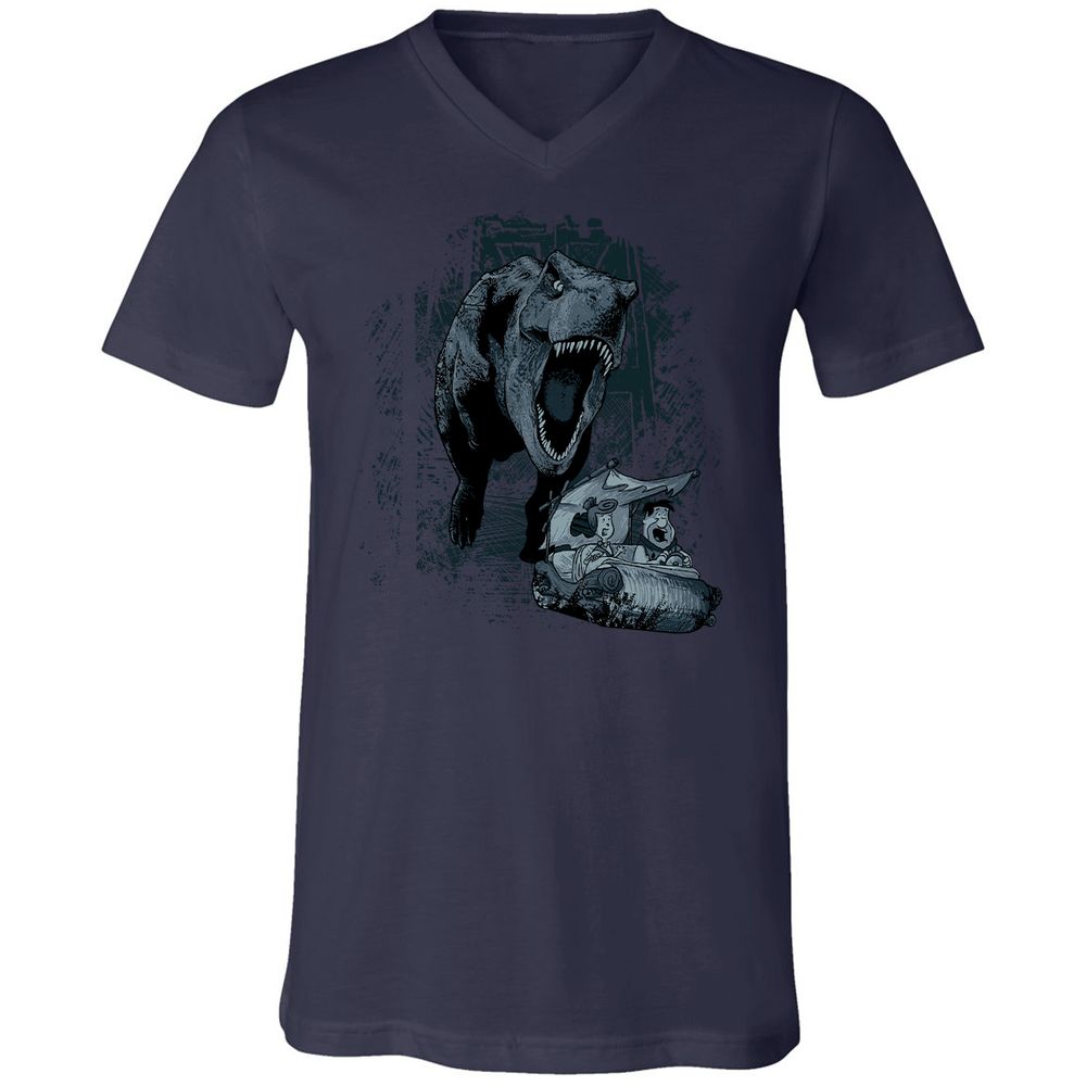 Unisex V-Neck T-Shirt - JED8Y4XD - Navy - 2