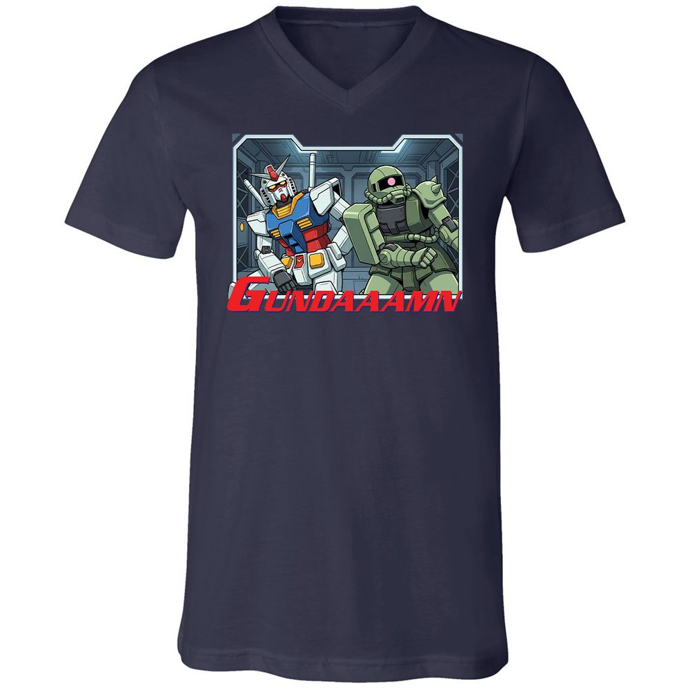 Unisex V-Neck T-Shirt - 5V8J5J1T - Navy - 2