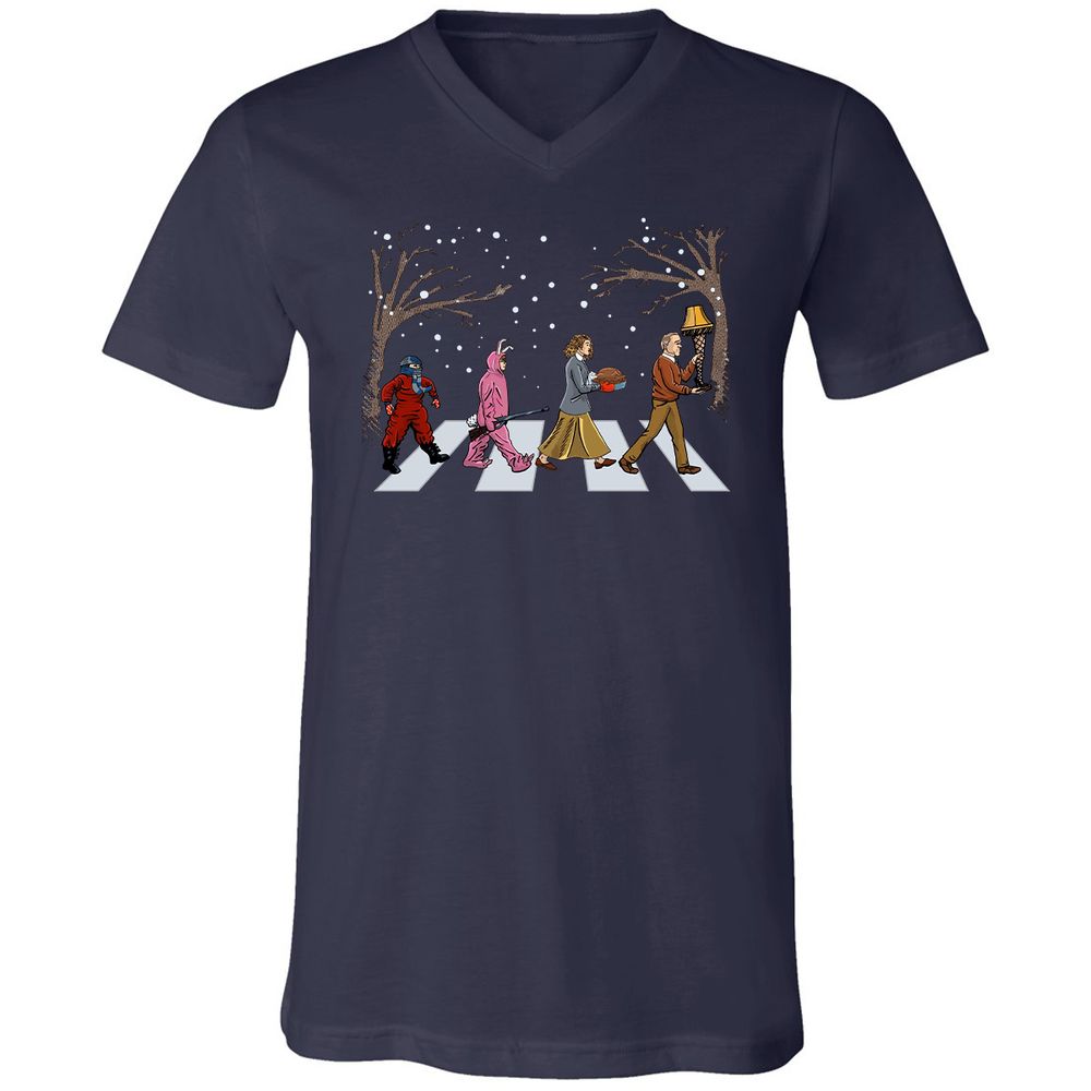 Unisex V-Neck T-Shirt - VKF69S2J - Navy - 2